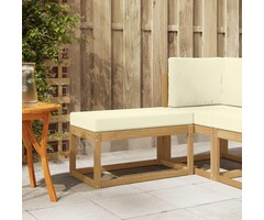 Vidaxl Banc d'extérieur acacia blanchi avec coussin crème - 31% de remise
