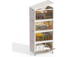 Lot de 4 boîtes de rangement empilables 47L - Gris clair - 31% de remise
