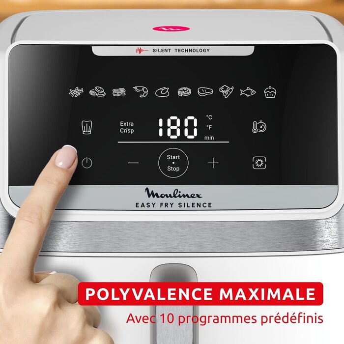 Friteuse à air chaud 7L avec 10 programmes - Blanc - 35% de remise