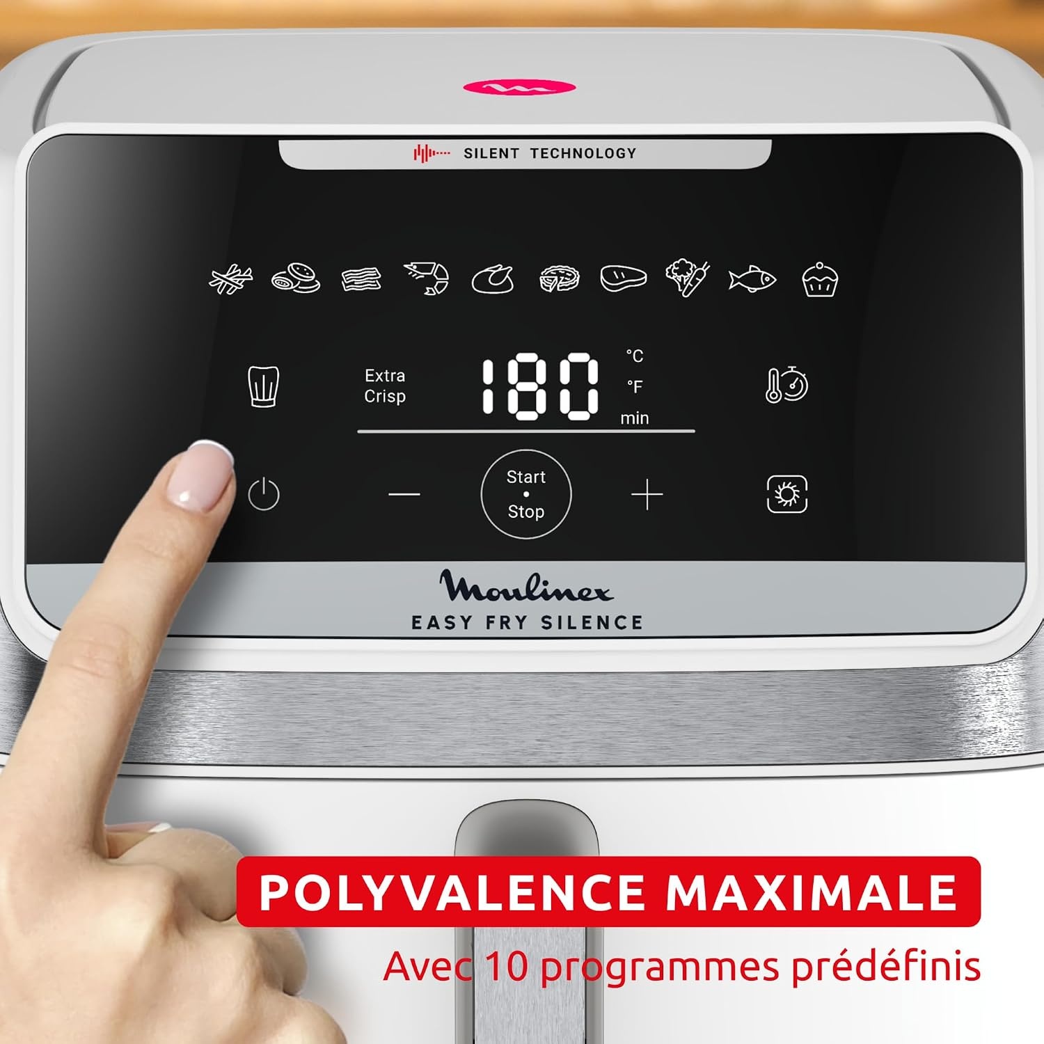 Friteuse à air chaud 7L avec 10 programmes - Blanc - 35% de remise