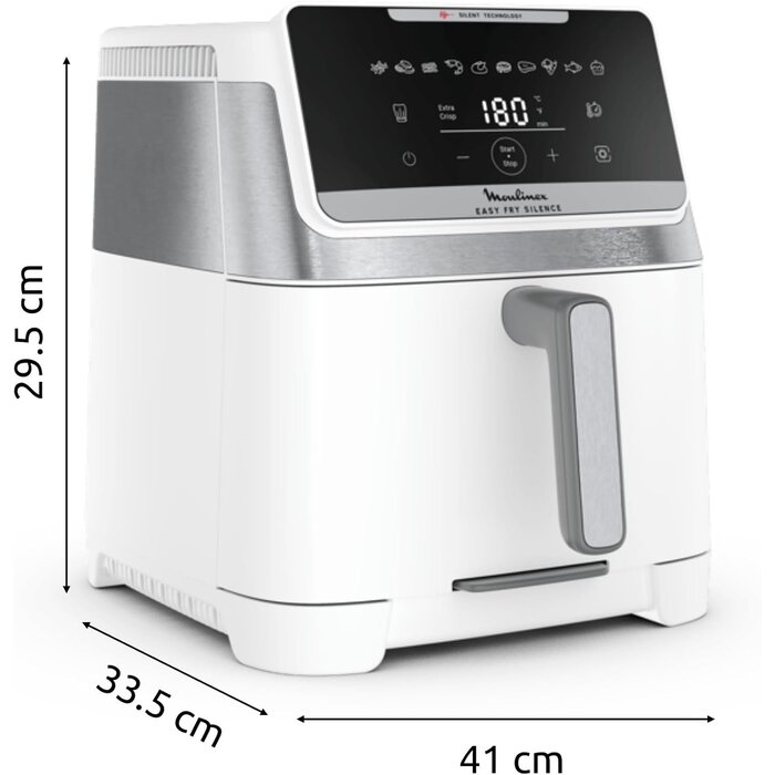 Friteuse à air chaud 7L avec 10 programmes - Blanc - 35% de remise