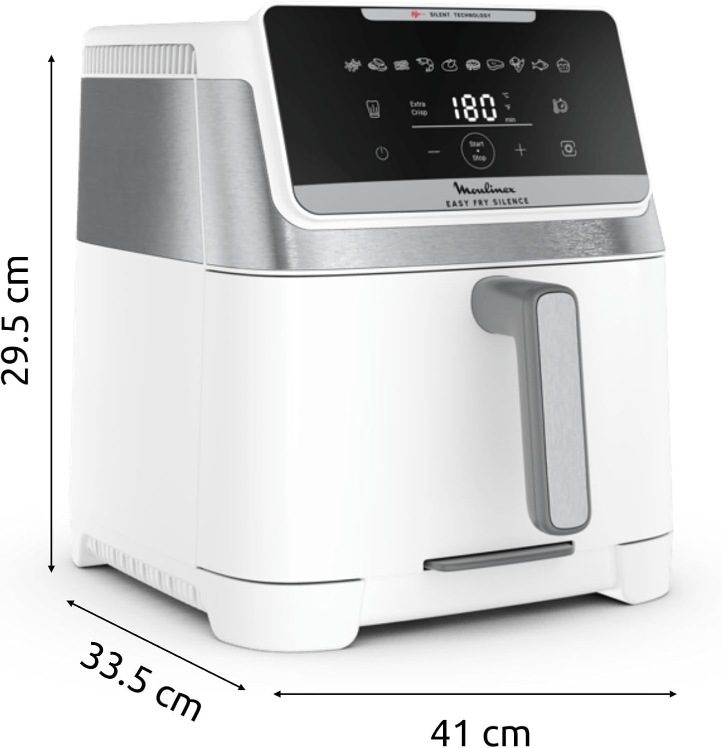 Friteuse à air chaud 7L avec 10 programmes - Blanc - 35% de remise