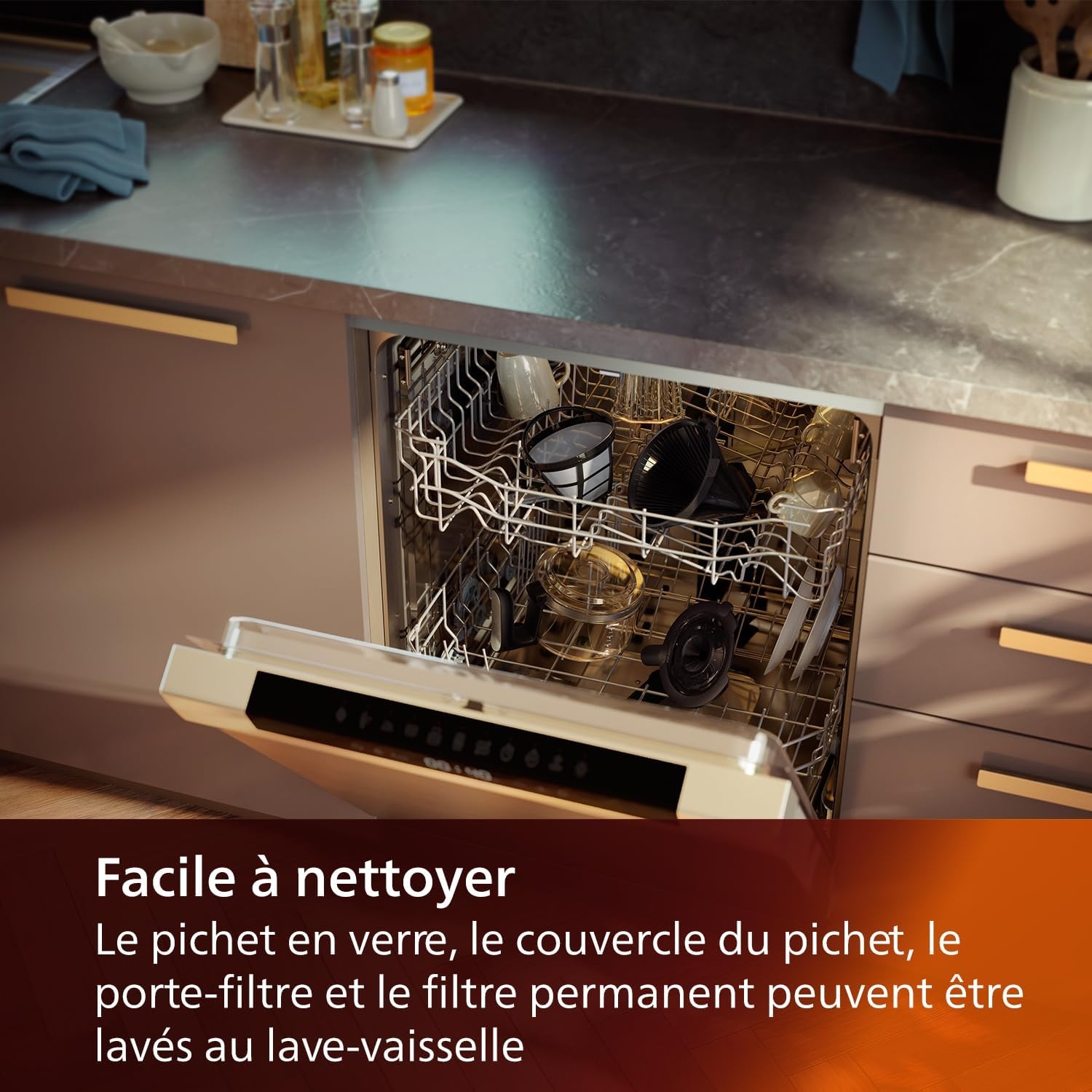 Philips Cafetière filtre avec broyeur à grains - 35% de remise - 1,25L Noir/Argent