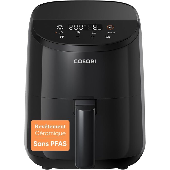 Mini friteuse à air chaud 2L noire - 33% de remise