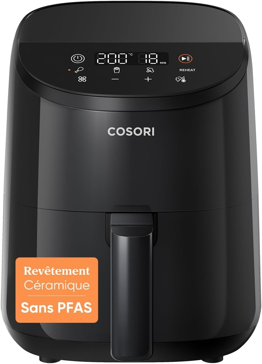 Mini friteuse à air chaud 2L noire - 33% de remise