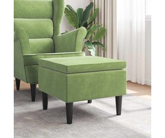 Vidaxl Tabouret en velours vert clair - 40% de remise