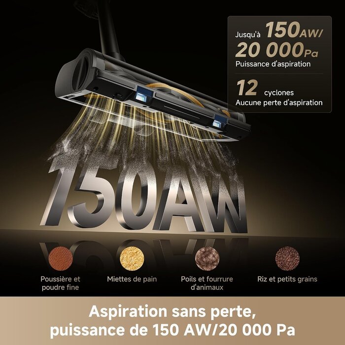 Dreame Aspirateur Balai Sans Fil 150 AW - 35% de remise