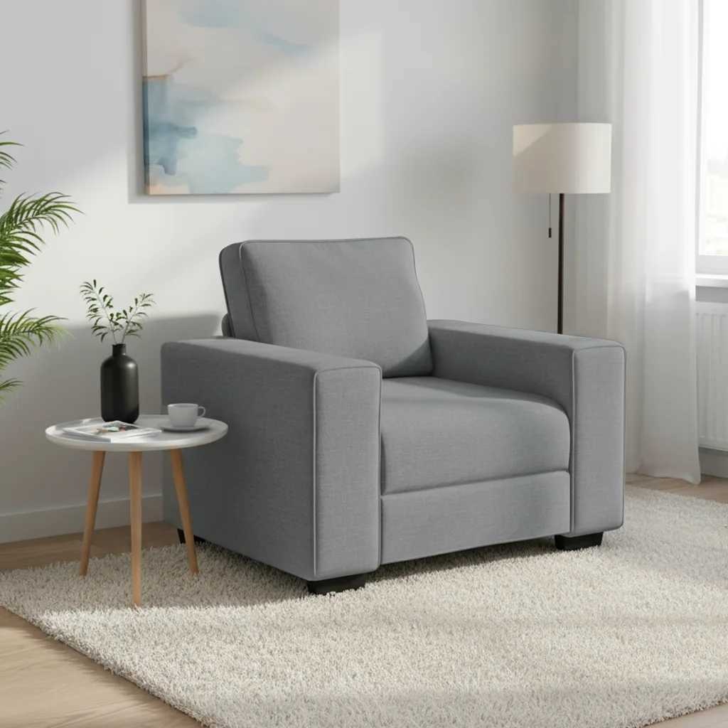 Vidaxl Fauteuil confortable gris clair 100x77x82 cm - 35% de remise