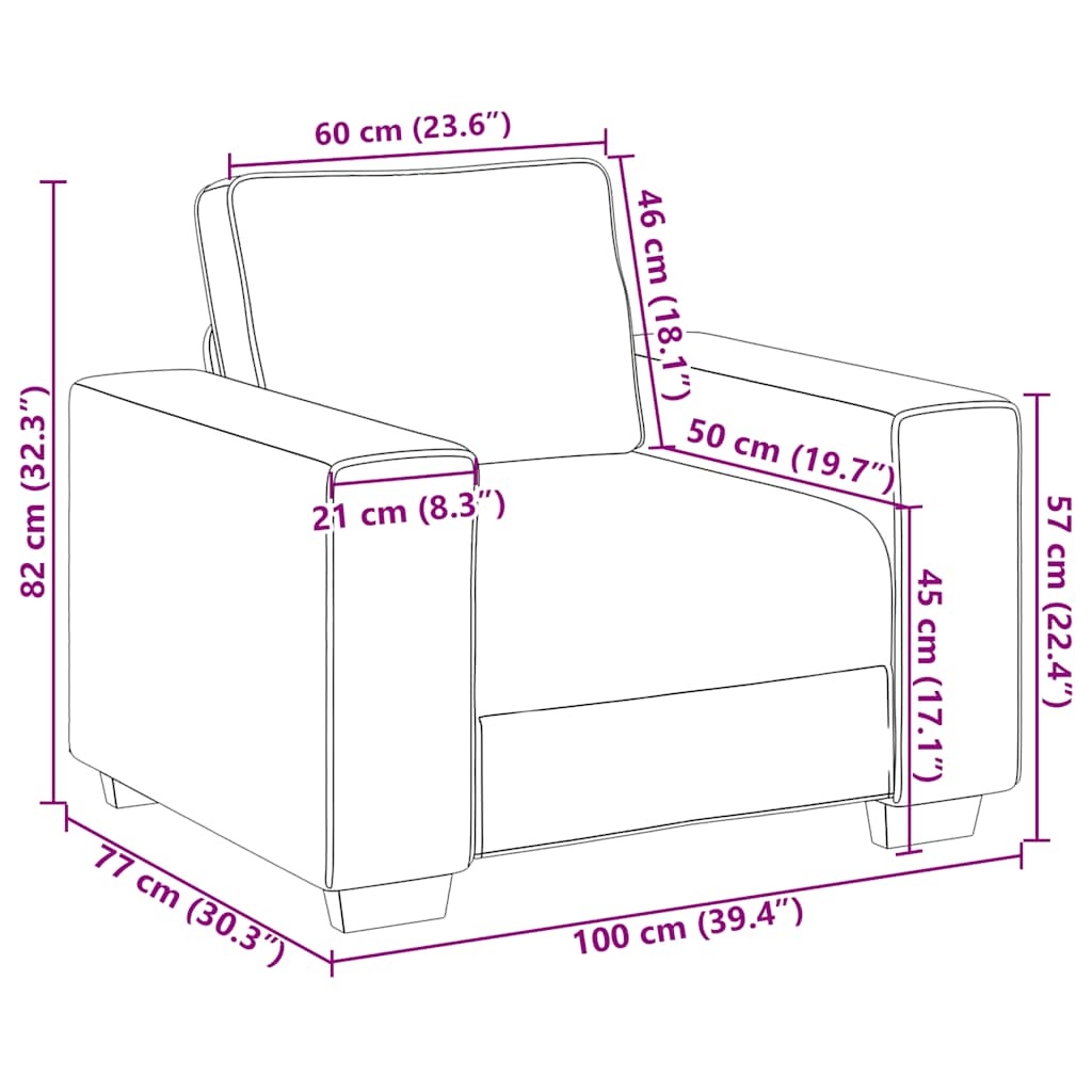 Vidaxl Fauteuil confortable gris clair 100x77x82 cm - 35% de remise