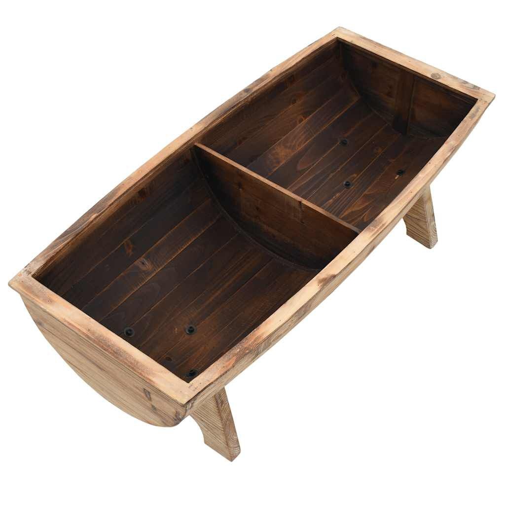 Vidaxl Banc de rangement tonneau bois massif et tissu - 38% de remise