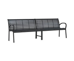 Vidaxl Banc de jardin double 231 cm noir - 41% de remise