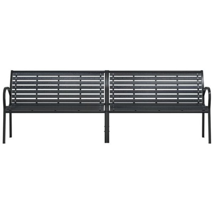 Vidaxl Banc de jardin double 231 cm noir - 35% de remise
