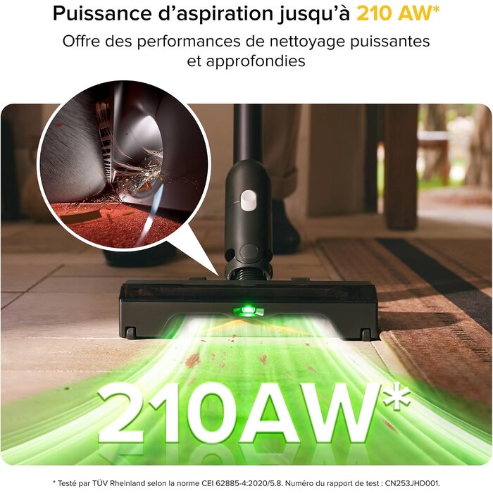 Aspirateur Balai Sans Fil H60 Ultra - 210 AW - 35% de remise