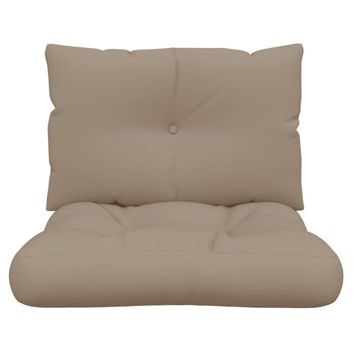 Vidaxl Ensemble de 2 coussins pour palette taupe - 32% de remise