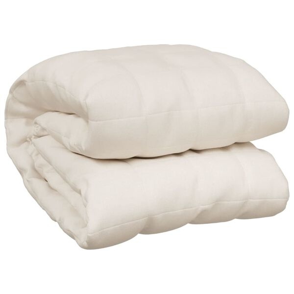 Vidaxl Couverture lestée 135x200 cm 6 kg - Crème - 33% de remise