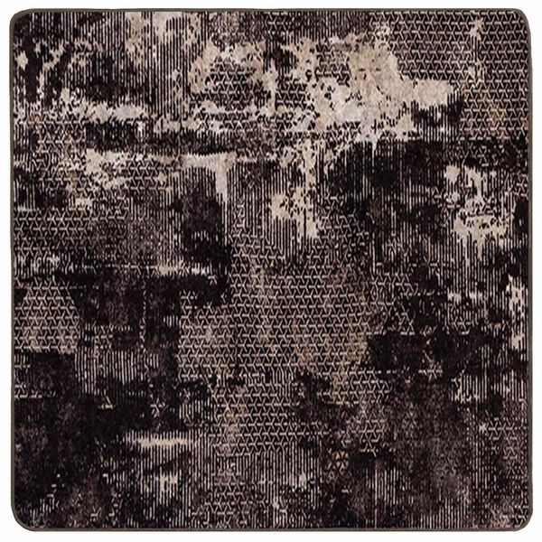 Vidaxl Tapis de sol carré moderne noir et blanc 100x100cm - 31% de remise
