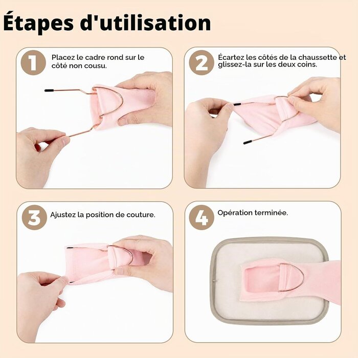 Lot de 3 cadres de broderie pour chaussettes et manches - 30% de remise