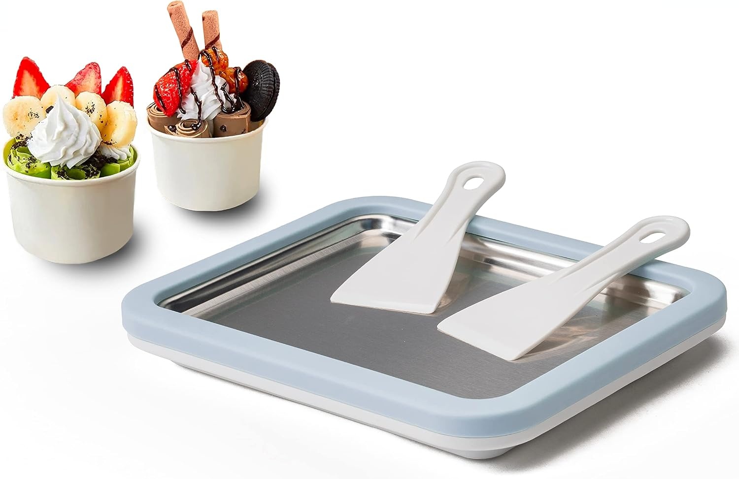 Machine à glace roulée manuelle - Bleu - 29% de remise