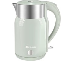 Bouilloire électrique 1,8L acier inox verte - 30% de remise