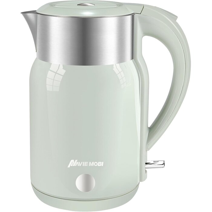 Bouilloire électrique 1,8L acier inox verte - 30% de remise