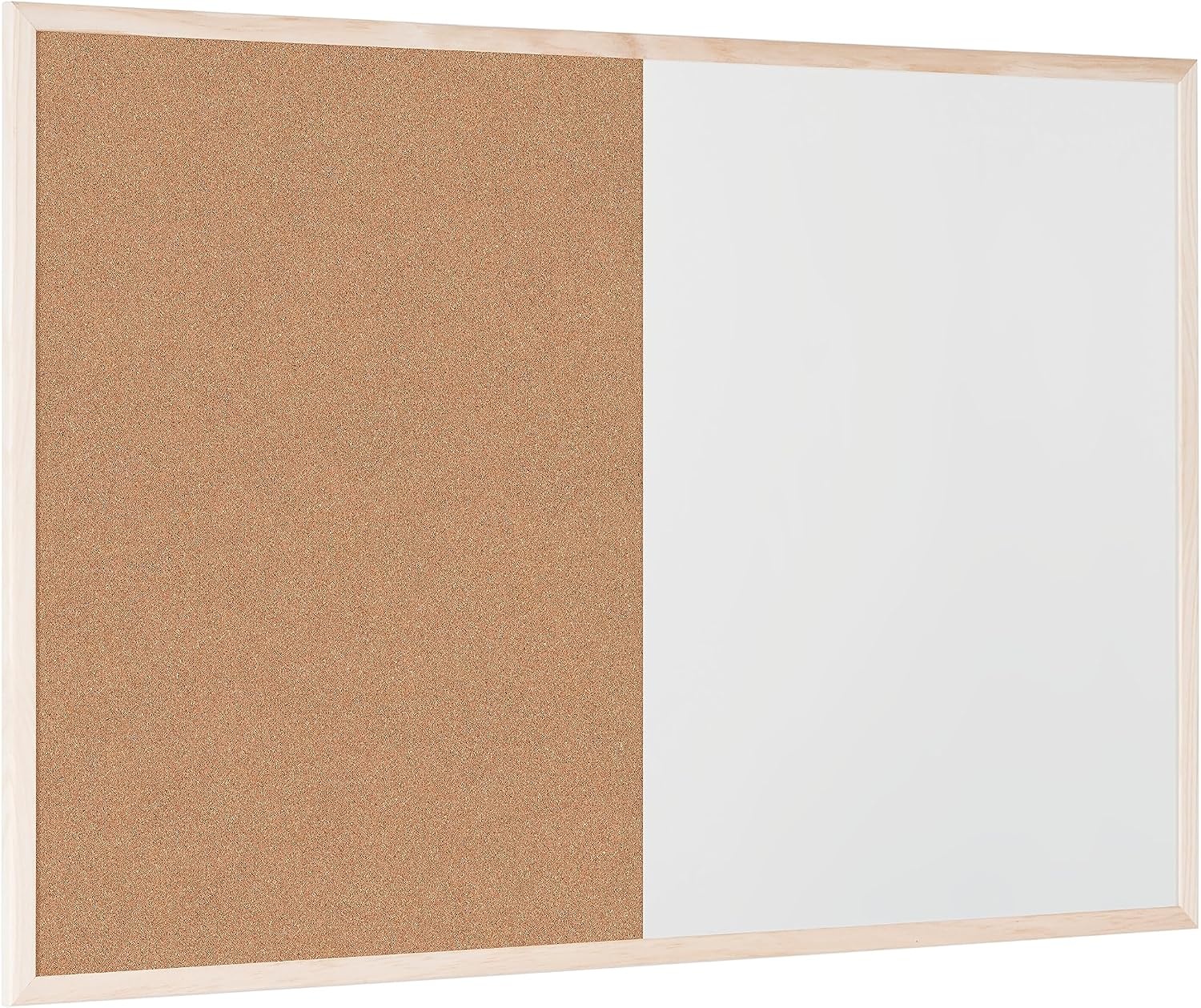 Tableau combiné liège et blanc 90x60 cm bois - 29% de remise