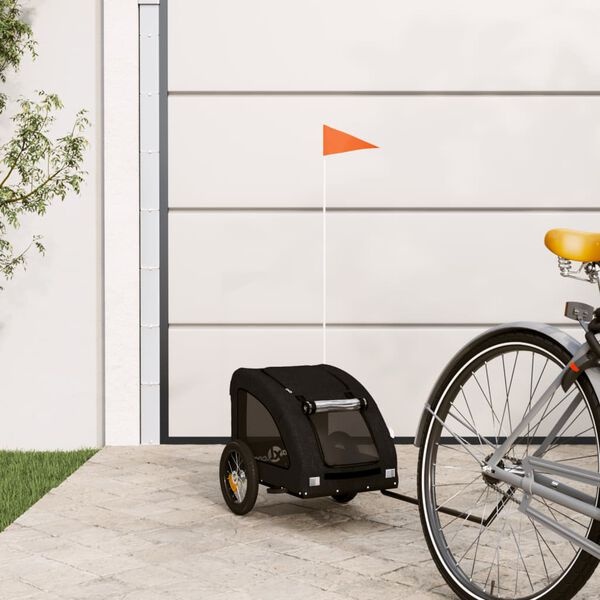 Vidaxl Remorque de vélo pour chien - 34% de remise - Noir