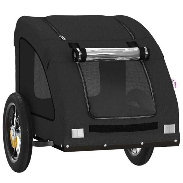Vidaxl Remorque de vélo pour chien - 34% de remise - Noir