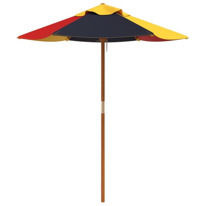 Vidaxl Parasol enfant en bois Ø120x140 cm multicolore - 32% de remise