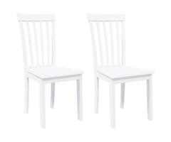 Vidaxl Lot de 2 chaises en bois massif blanc - 35% de remise