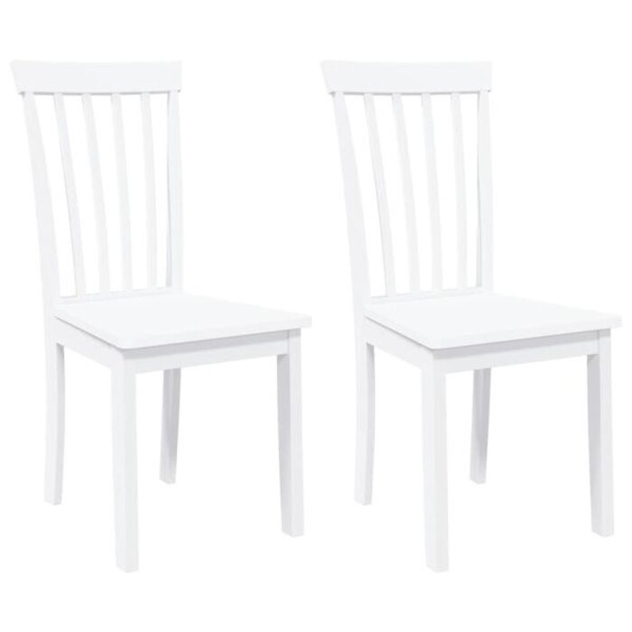 Vidaxl Lot de 2 chaises en bois massif blanc - 35% de remise