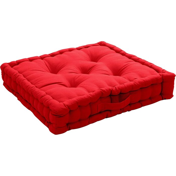 Coussin de sol Lucas 50x50x10 cm noir - 26% de remise