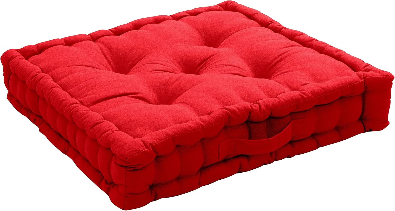 Coussin de sol Lucas 50x50x10 cm noir - 26% de remise
