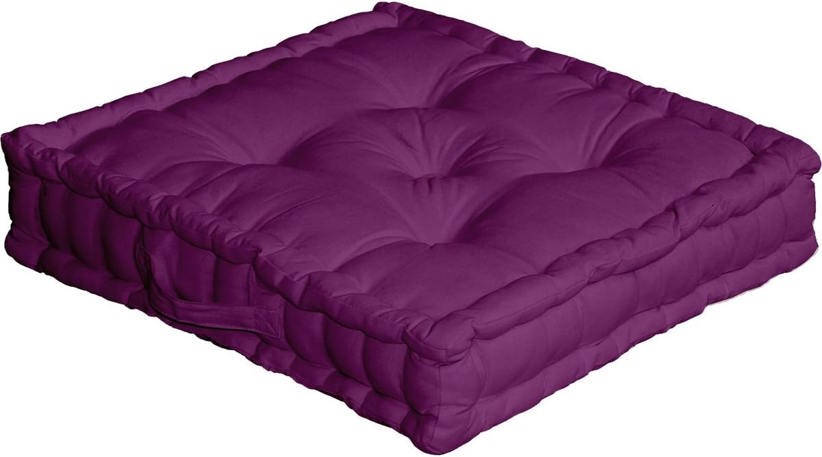 Coussin de sol Lucas 50x50x10 cm noir - 26% de remise
