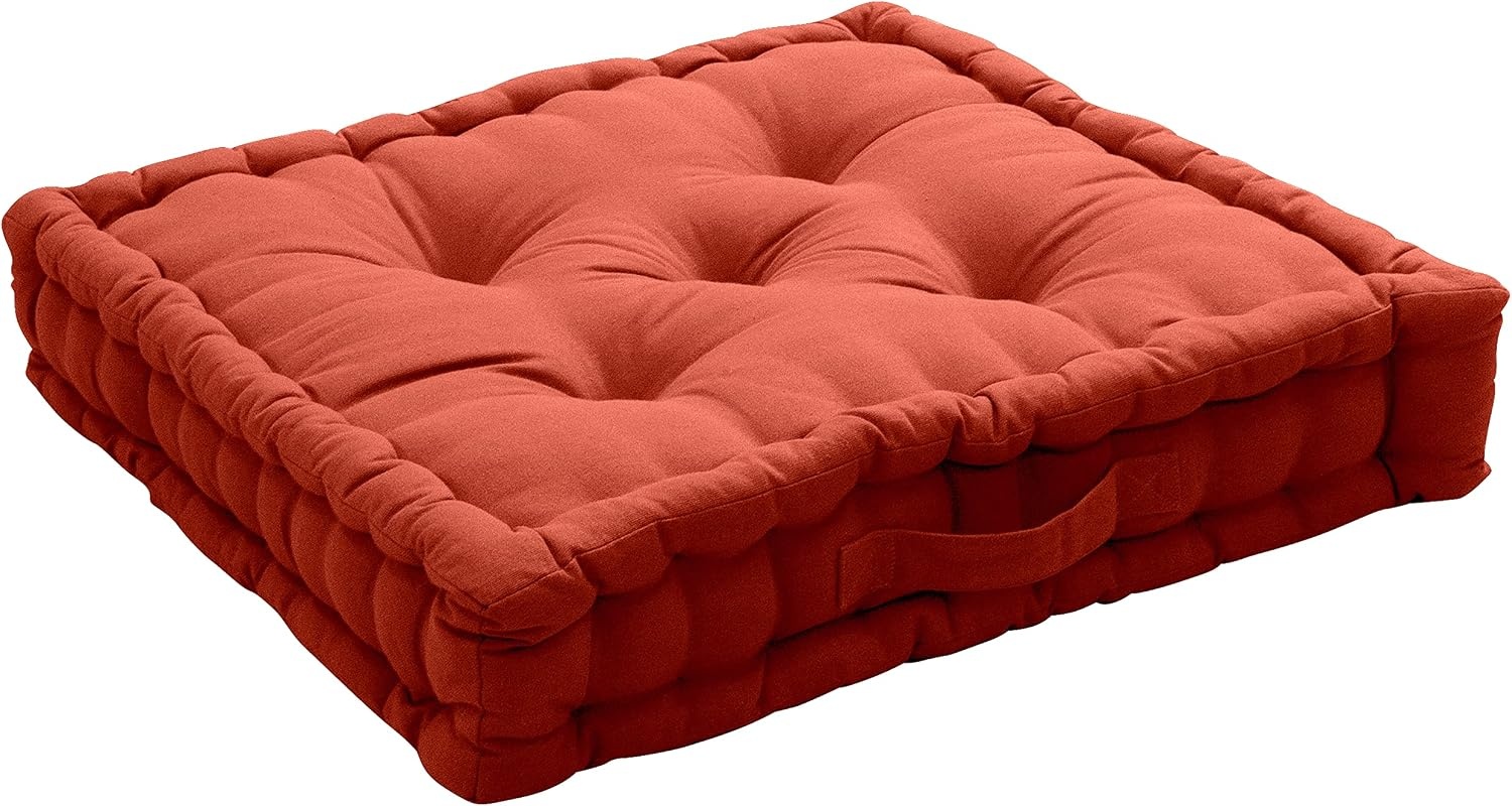 Coussin de sol Lucas 50x50x10 cm noir - 26% de remise