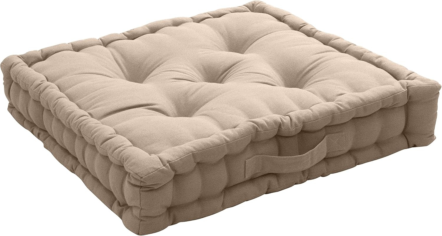 Coussin de sol Lucas 50x50x10 cm noir - 26% de remise