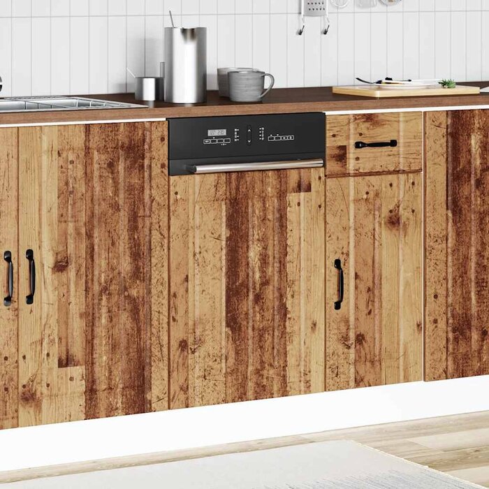 Vidaxl Façade lave-vaisselle 45x67cm aspect vieux bois - 31% de remise