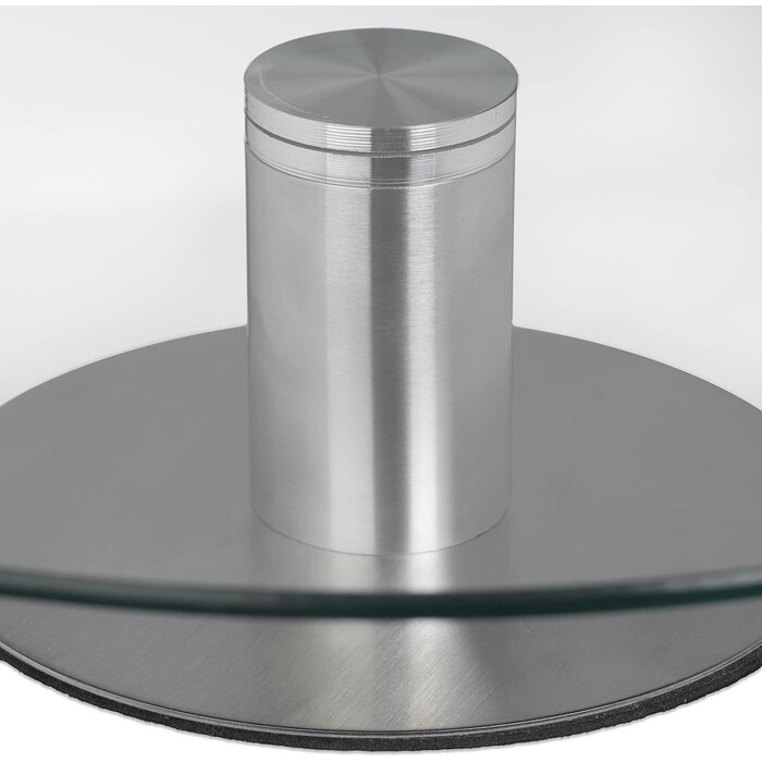Lot de 2 présentoirs à gâteaux rotatifs 30 cm - Verre et Inox - 30% de remise