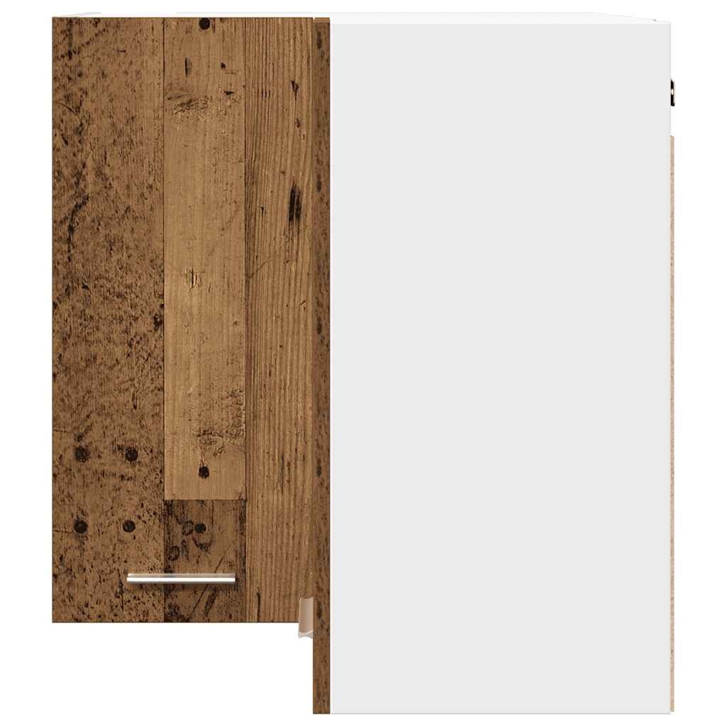 Vidaxl Meuble d'angle suspendu Lyon 57x57x60 cm - Vieux bois - 34% de remise