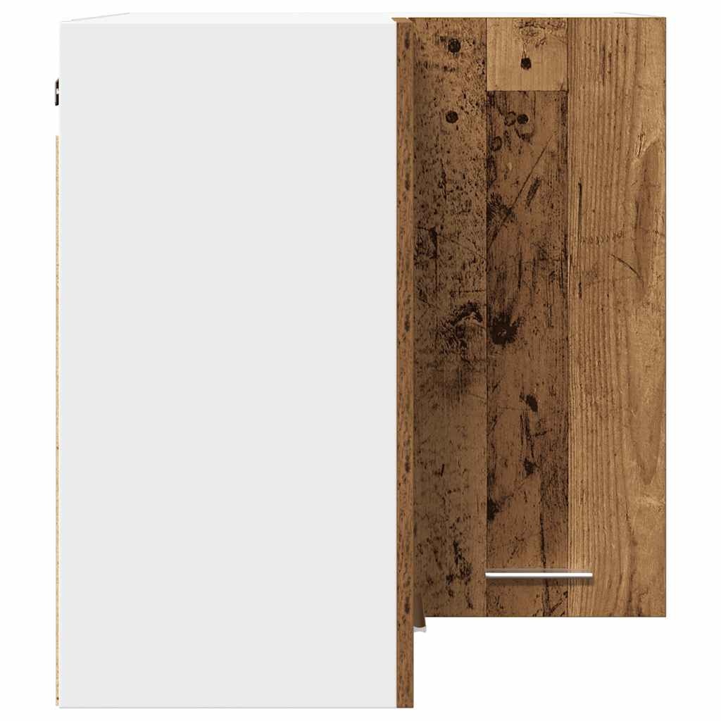Vidaxl Meuble d'angle suspendu Lyon 57x57x60 cm - Vieux bois - 34% de remise