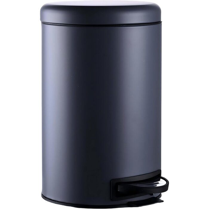Poubelle à pédale 12L acier gris - 31% de remise