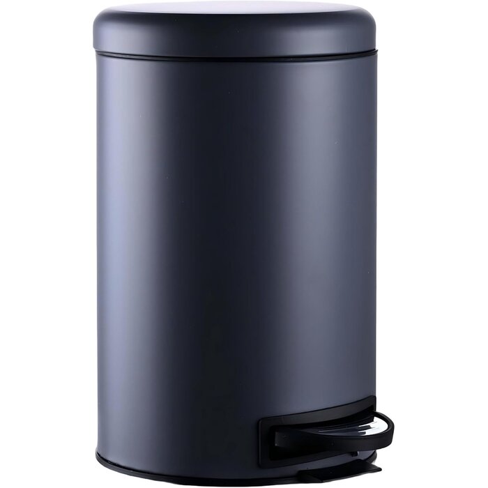 Poubelle à pédale 12L acier gris - 31% de remise