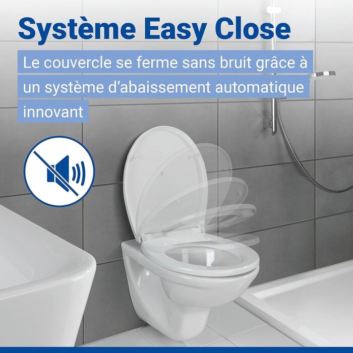 Abattant WC robuste 300kg avec frein de chute - 31% de remise