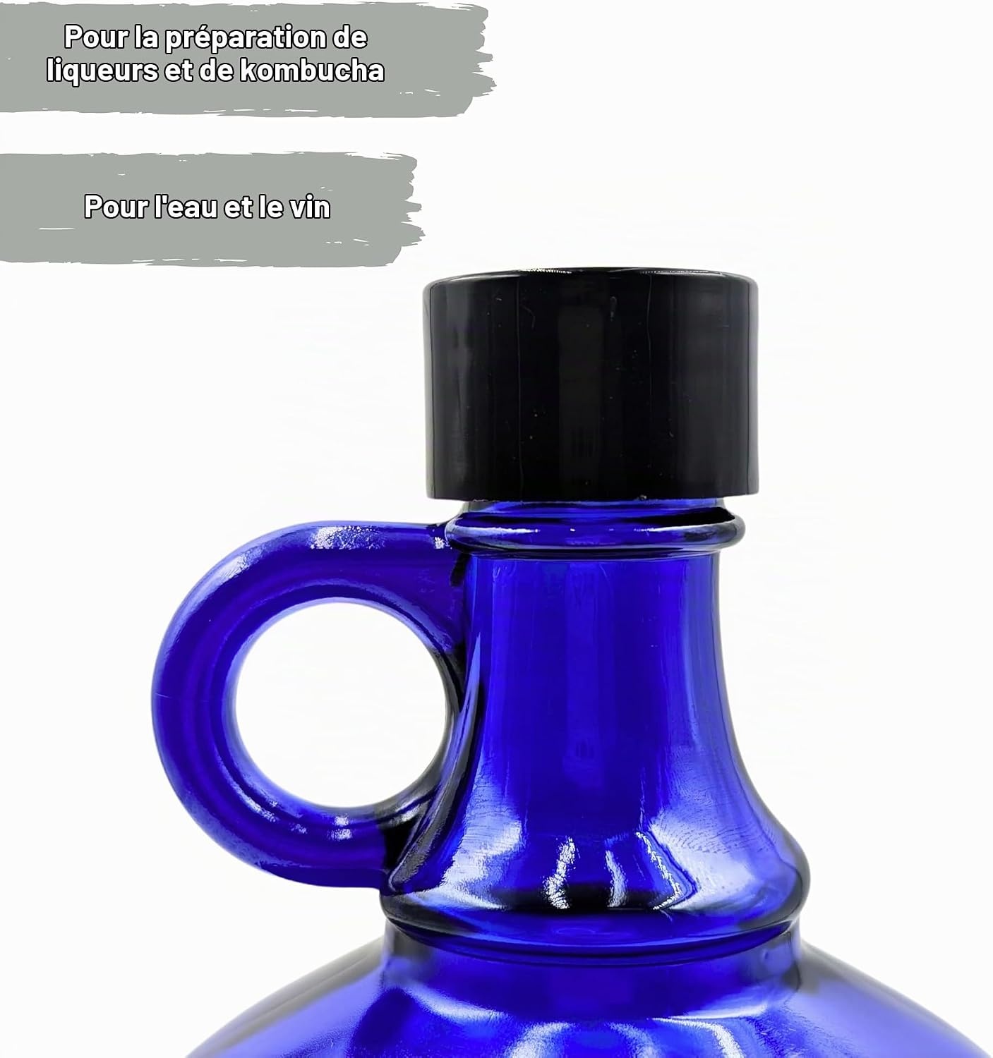 Bouteille en verre bleue 2L avec bouchon à vis - 26% de remise