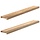 Lot de 2 tablettes de fenêtre en chêne massif 120x15cm - 34% de remise