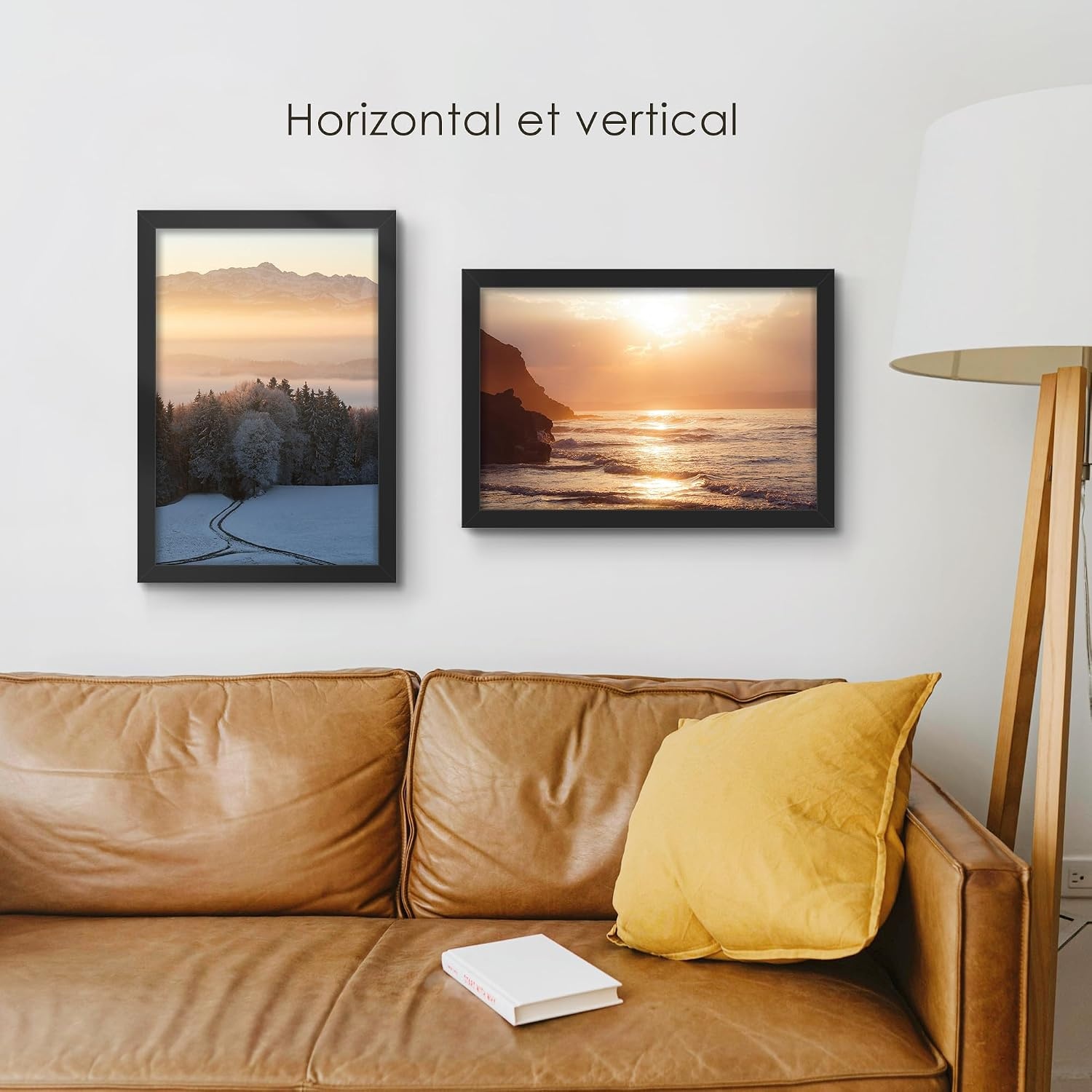 Lot de 3 cadres photo 30x40 cm noirs - Bois composite - 27% de remise