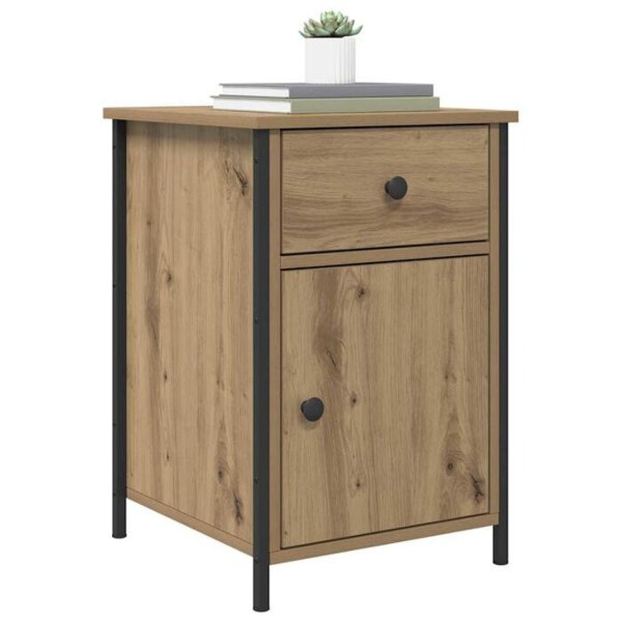 Vidaxl Table de chevet avec tiroir - Chêne artisan - 34% de remise