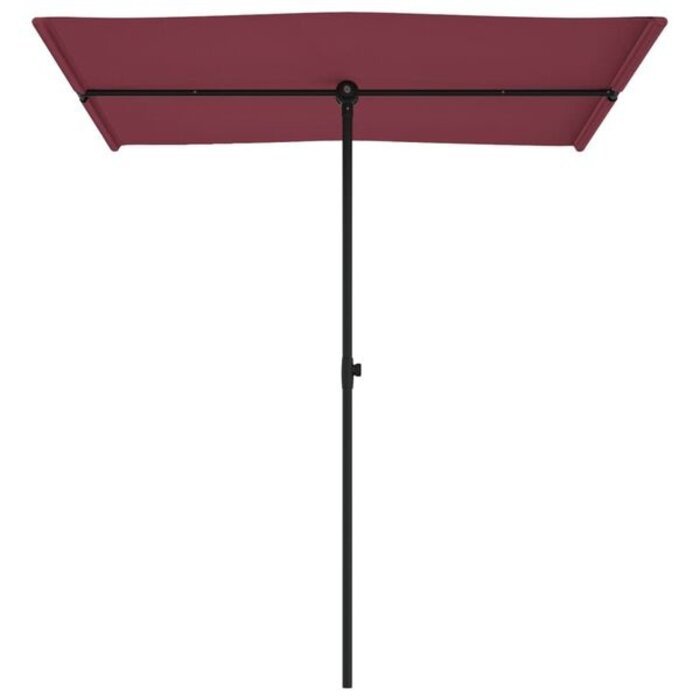 Vidaxl Parasol rectangulaire 180x110 cm aluminium rouge bordeaux - 32% de remise