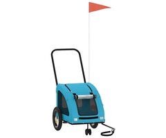 Vidaxl Remorque de vélo pour chien bleue - 34% de remise