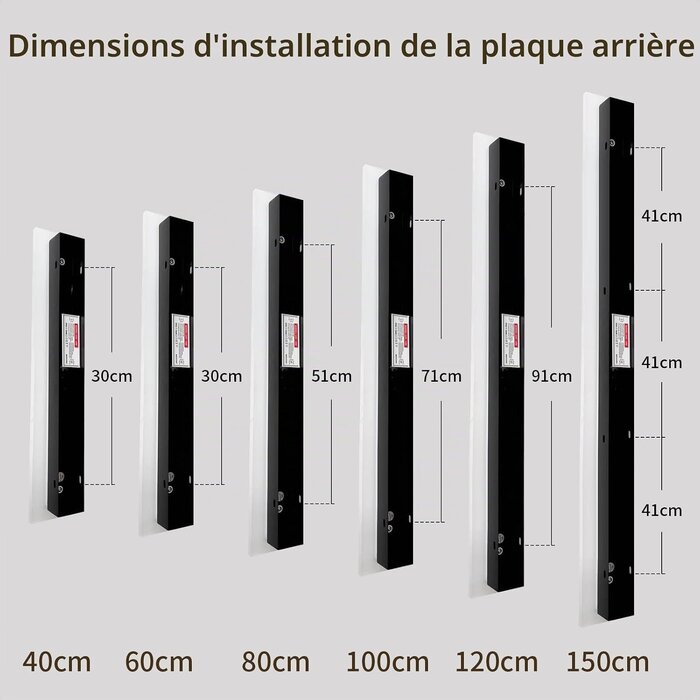 Applique murale LED 120cm 25W IP65 noire - 29% de remise
