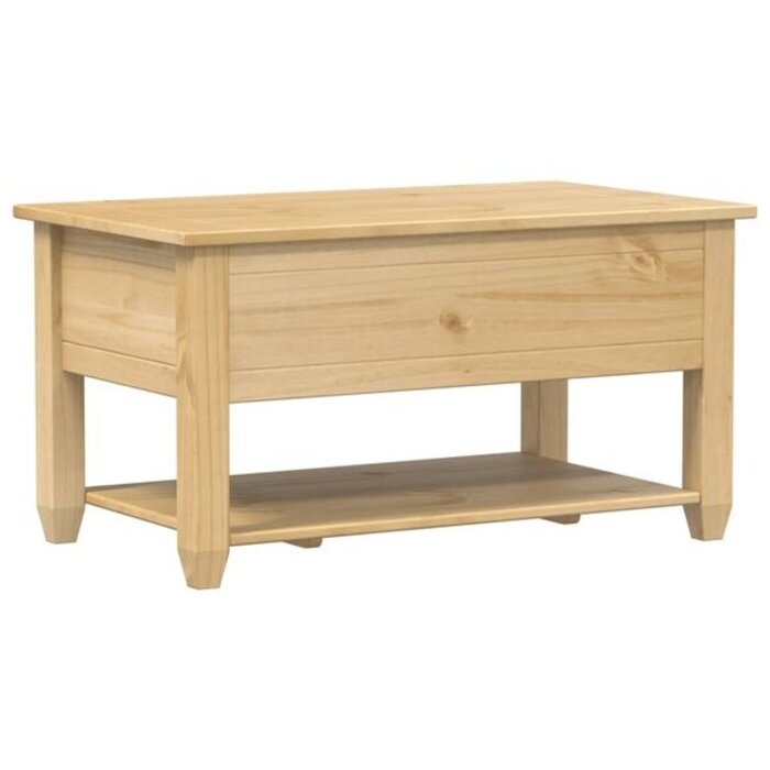 Vidaxl Table basse en pin massif style rustique - 38% de remise